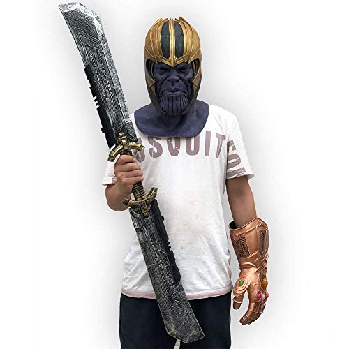 Xicks 42.5 Inch Cosplay Thanos Sword Thanos Double Edged Sword PU Foam Weapons Birthday Gifts Gray