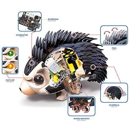 Xtrem Bots - Erizo Robótico, Construir Robot para Montar, Kit Robotica para Niños 8 Años O Más, Robots Juguetes Educativos, Robótica Educativa, Juguete Educativo