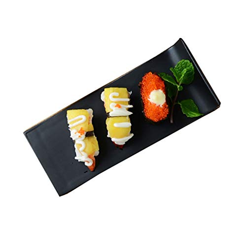 XXLCJ Plato Plano de Sushi japonés Mate de cerámica Postre Rectangular/Pan/Alitas de Pollo/Plato de Sashimi (Size : 12in)