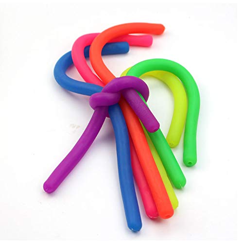 Zaryin Cuerda elástica para fideos fidget / juguetes sensoriales (BPA/ftalato/látex) se estira de 10 pulgadas a 8 pies