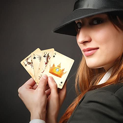 Zayaa Juego de Cartas de póquer, Cartas de Papel, Juegos de baraja, Dioses y Fantasmas Resistentes a la corrosión Imprimir Cartas de póquer Regalos para Amigos Familia