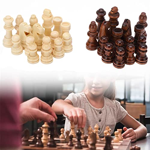 Zerodis Juego de ajedrez de Madera, Juego Casual de ajedrez Internacional de Madera Juguete Casual para niños y Adultos sin Tablero de ajedrez