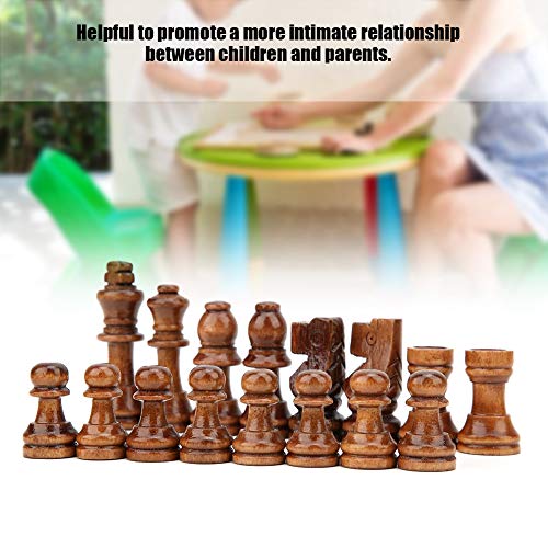 Zerodis Juego de ajedrez de Madera, Juego Casual de ajedrez Internacional de Madera Juguete Casual para niños y Adultos sin Tablero de ajedrez