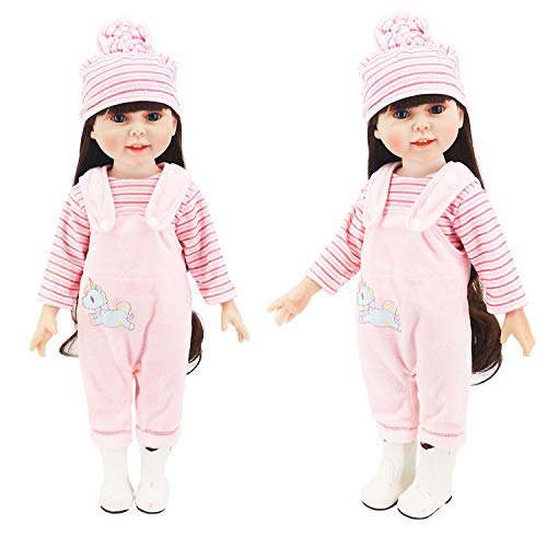 ZOEON Ropa de Muñecas para New Born Baby Doll, Trajes con Sombrero para Muñecas 35-43 cm (Rosado)