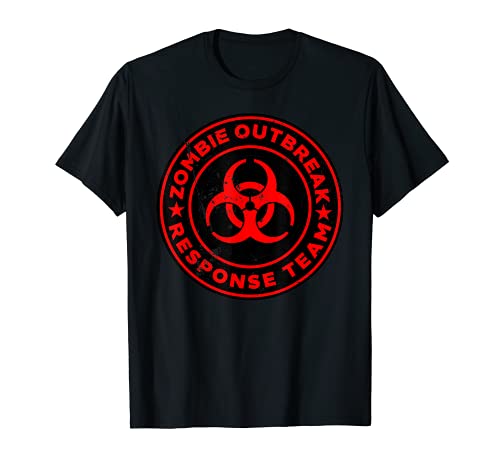 Zombie Outbreak Respuesta Equipo divertido Zombie Apocalipsis Camiseta