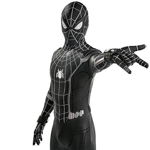 ZXDFG Disfraz Spiderman Niño Negro,Superhéroe Spiderman Disfraces Homecoming Halloween Navidad Traje Spiderman Niño Cosplay Suit,Máscara y Disfraz Independientes,Spandex/Lycra