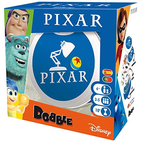 Zygomatic- Dobble Pixar - Juego de Cartas en Español - Exclusivo en Amazon, Color (DOBPIX01ES)