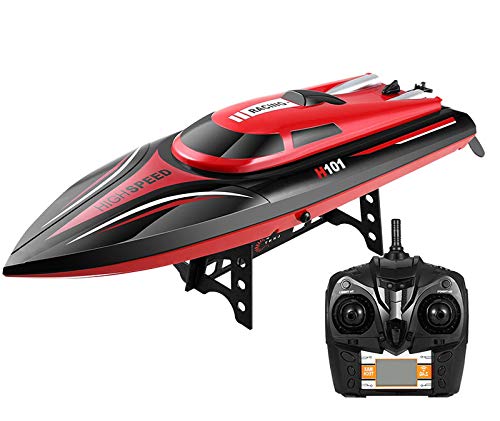 17 pulgadas Control remoto Racing Boat Watercraft alta velocidad 30 km/h Gran motor servo lancha rápida con automáticamente para niños adultos H101