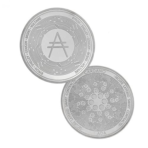 1pc Cardano Cryptocurrency Collectible Coin Silver Bitcoin Art Collection Fisico Conmemorativo