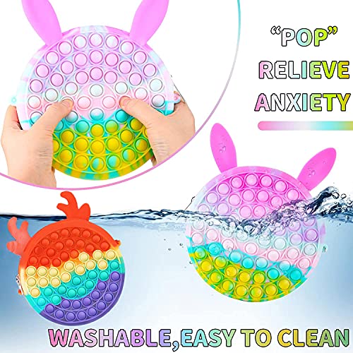 23GUANYI Push Bubble Fidget Sensory Toy Bag, Simple Dimple Silicone Fidget Toy Bandolera, Bubble Popper Cross Body Bag para Niños y Adultos