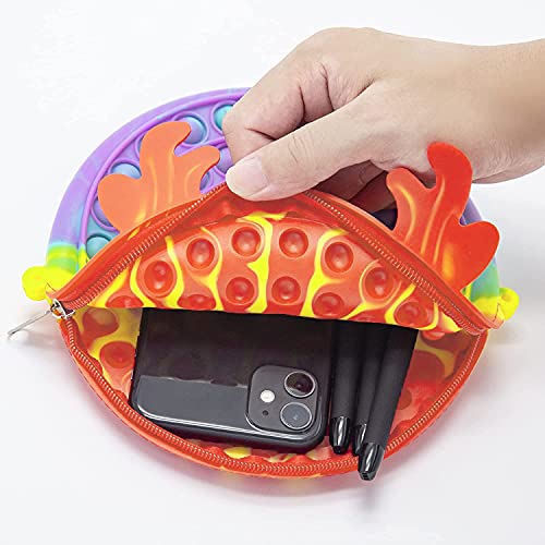23GUANYI Push Bubble Fidget Sensory Toy Bag, Simple Dimple Silicone Fidget Toy Bandolera, Bubble Popper Cross Body Bag para Niños y Adultos