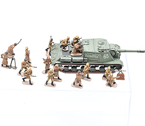 3R Segunda Guerra Mundial Infantería Soviética 16 soldados pintados 1/72 terminado 16 figuras modelo conjunto