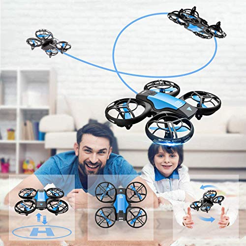 4DRC V8 Mini Drone para Niños, RC Helicopter Quadcopter con Control Remoto, 3D Flips, Modo sin Cabeza, Estabilización de Altitud, 3 Velocidades,3 Baterías, Regalo para Niños y Principiantes