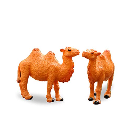 6 piezas mini camello figura modelo miniatura animal juguete PVC escritorio adorno para jardín escritorio gabinete decoración