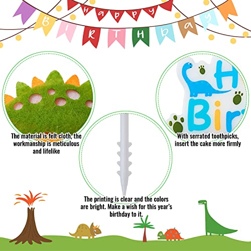 7 Piezas Set de Velas de Pastel de Fiesta de Dinosaurios Velas de Cumpleaños de Dinosaurios Topper de Tarta con Tema de Dinosaurio Decoraciones de Pastel de Selva para Fiesta Cumpleaños