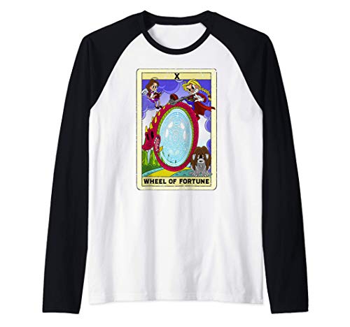 Alquimista Ouroboro Rueda de la Fortuna Carta del Tarot X Camiseta Manga Raglan