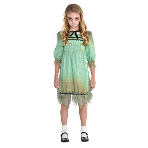 amscan 9904703 Disfraz de disfraz de Halloween para niña espeluznante, de 8 a 10 años