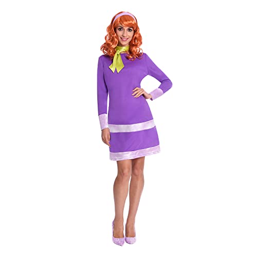 amscan 9906632 - Disfraz oficial de Warner Bros Scooby Doo con licencia de Daphne Blake para mujer (talla 14-16)