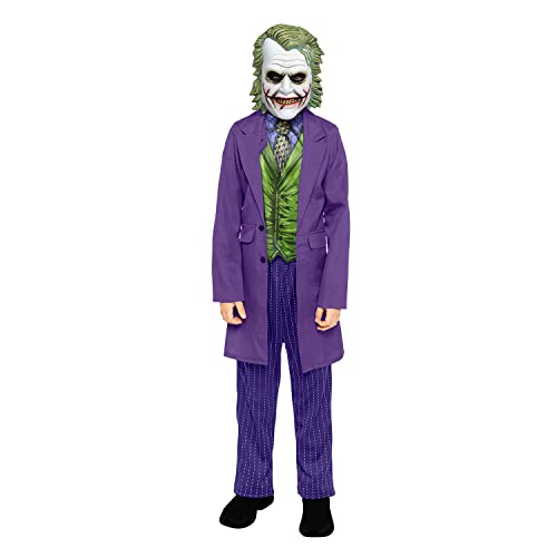 amscan 9907613 Disfraz oficial de Warner Bros DC Comics con licencia The Joker Movie Character (8-10 años)