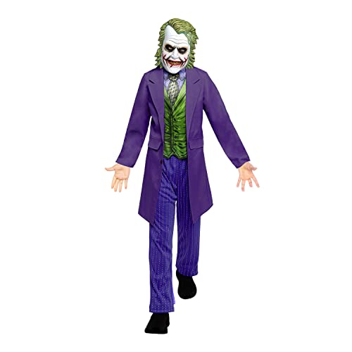 amscan 9907613 Disfraz oficial de Warner Bros DC Comics con licencia The Joker Movie Character (8-10 años)
