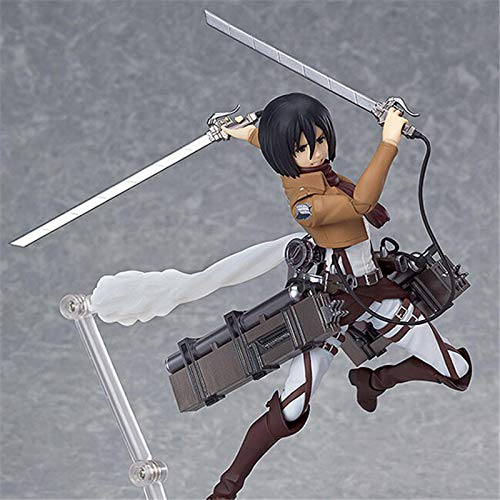 Anime Attack On Titan Mikasa Ackerman Figma Action 15Cm PVC Figura Modelo Juguete Figurita Muñeca Coleccionable