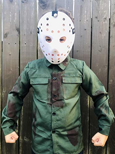 ason VI Crystal Lake Killer, máscara de hockey sangriento, máscara de machete sangriento y capucha sangrienta, niños