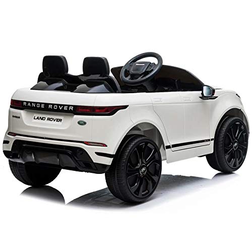ATAA Range Rover Evoque 12v - Blanco - Coche de batería para niños Land Rover Range Rover Evoque con batería 12v