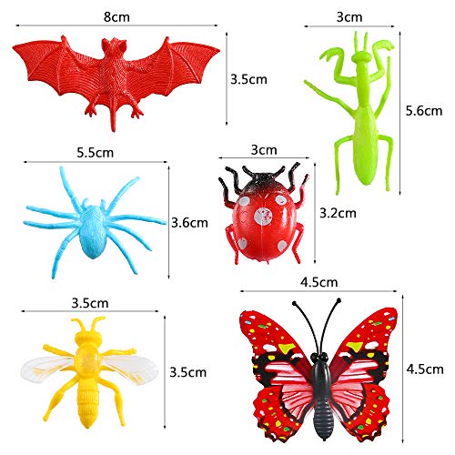 Auihiay 27 Piezas Mini Figuras de Insectos de plástico Juguetes Insectos Insectos para Fiesta temática de Insectos educación para niños