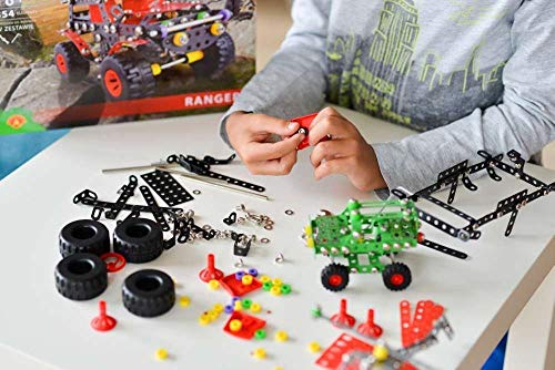 Baagialdic Alexander Kit de construcción de metal de 112 piezas, kit de construcción de metal con tractor de metal y elementos de plástico, juguete de construcción para niños a partir de 8 años