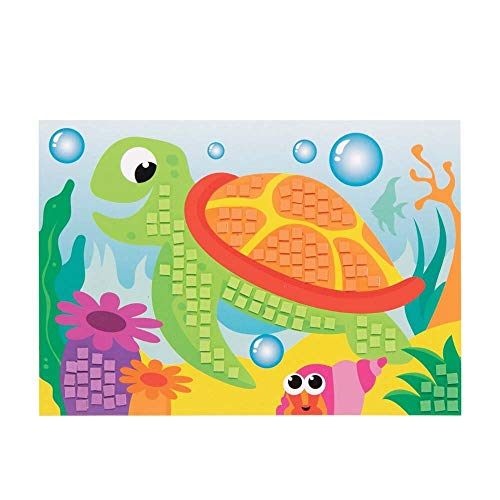 Baker Ross FE502 Kits Mosaicos Surtidos - Paquete de 6, mosaicos de artes y manualidades, kits de mosaicos para niños, actividades creativas para niños