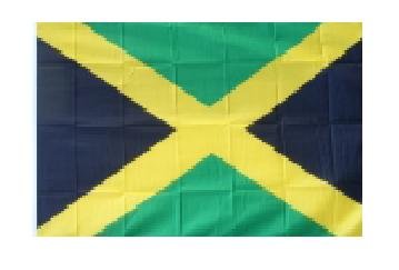 Bandera de Jamaica aprox. 90 x 150 cm, con 2 anillas de metalliques profimaterial
