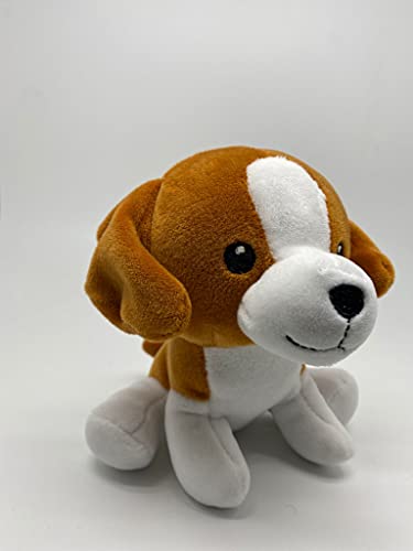 Beagle de peluche de calidad super suave (marrón, blanco)