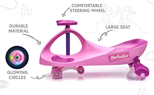 Bicicleta sin Pedales para Niños hasta 20 kg Ultraligera Mini Bici Bebés Infantil Andadores Bebé Equilibrio con Sillín First Bike (SWINGO Pink)
