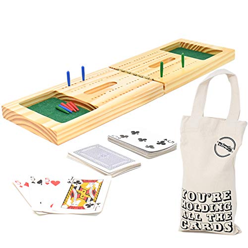 Big Game Hunters Tabla de cuna plegable con clavijas y tarjetas, tabla de cuna completa con bolsa de viaje
