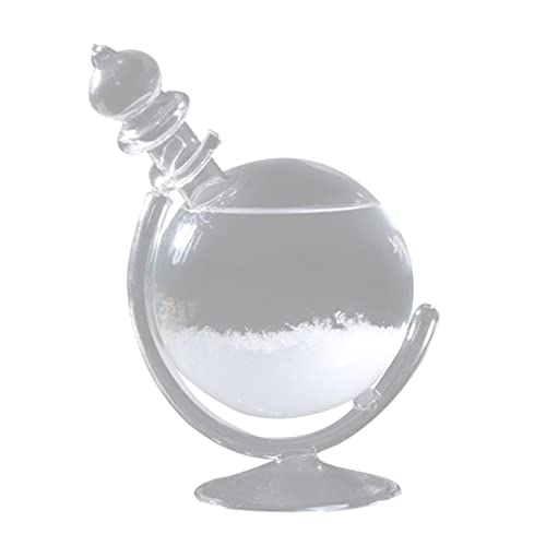 Botella de nube de vidrio de tormenta con forma de globo con la base de la base del clima de la base de la estación de predictor del escritorio del tiempo de escritorio Balón de cristal transparente