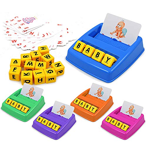 Boylee Matching Letter Game - Juego educativo para niños de 3 a 7 años de edad, niños y niñas, números y juegos de ortografía ABC