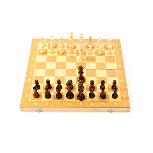 BQZJ Creative Ajedrez de Madera, Juego de ajedrez Plegable magnético Exquisito, 15.4 Pulgadas, para Adultos y niños, enseñanza, Viajes, Regalos Regalo