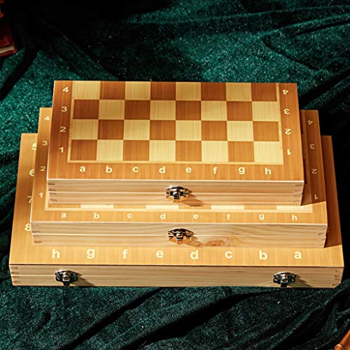 BQZJ Creative Ajedrez de Madera, Juego de ajedrez Plegable magnético Exquisito, 15.4 Pulgadas, para Adultos y niños, enseñanza, Viajes, Regalos Regalo