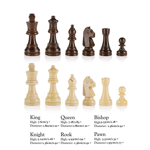 BQZJ Creative Ajedrez de Madera, Juego de ajedrez Plegable magnético Exquisito de Alta Gama, 15.7 Pulgadas, Utilizado para Adultos y niños, enseñanza, Viajes, Regalos Regalo