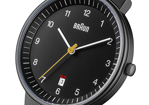 Braun BN0032BKBKMHG - Reloj análogico de cuarzo con correa de acero inoxidable para hombre, color negro