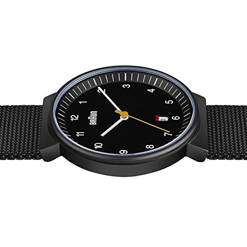 Braun BN0032BKBKMHG - Reloj análogico de cuarzo con correa de acero inoxidable para hombre, color negro