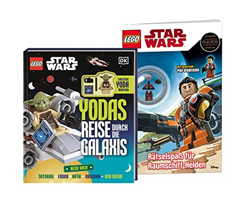 Buchspielbox LEGO Star Wars Yoda Travel in the Galaxis: Exclusivo Yoda Figura + Atrayecto para héroes espaciales, libro de Star Wars a partir de 6 años