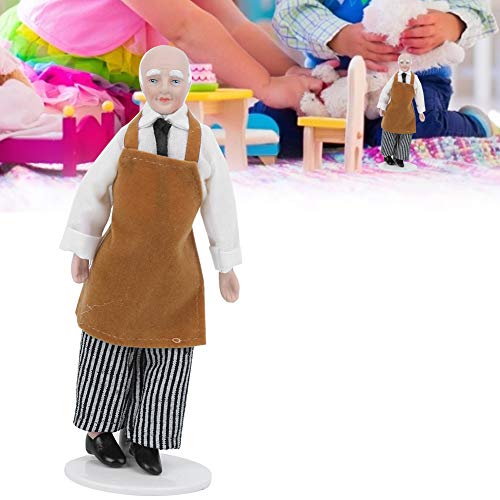 Casa de muñecas de Porcelana, Sirviente Victoriano, Juguetes de cerámica para Personas pequeñas, con articulaciones móviles, Amantes de la casa de muñecas de 6 Pulgadas,(Store)
