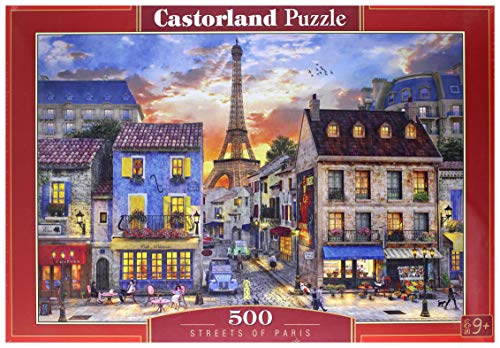 Castorland Streets of Paris 500 pcs Puzzle - Rompecabezas (Puzzle rompecabezas, Ciudad, Niños y adultos, Niño/niña, 9 año(s), Interior) , color/modelo surtido