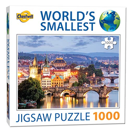 Cheatwell Games- Prague Bridges Jigsaw World'S Smallest Rompecabezas de 1000 Piezas de Puentes de Praga, Multicolor (13992)