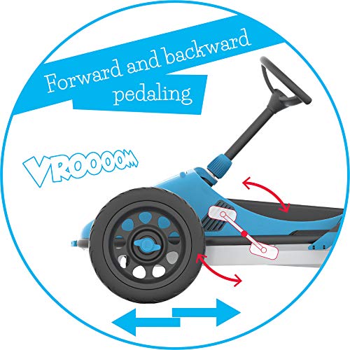 Chillafish Blue Monzi RS - Pedal Plegable para niños con neumáticos Airless Ruberskin (tamaño Mediano)