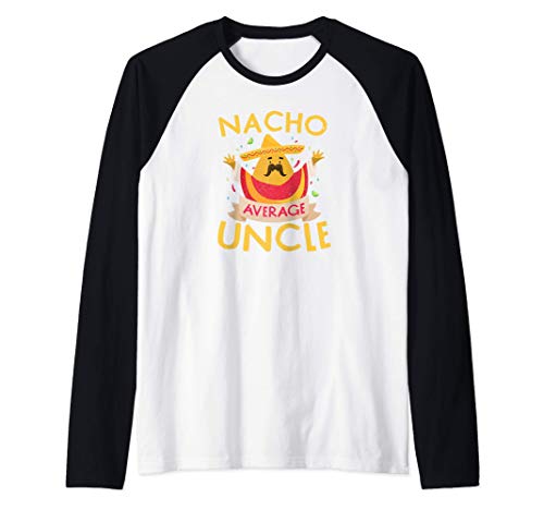 Cinco De Mayo Nacho Tío Medio Divertido Hombre Fiesta Mexica Camiseta Manga Raglan