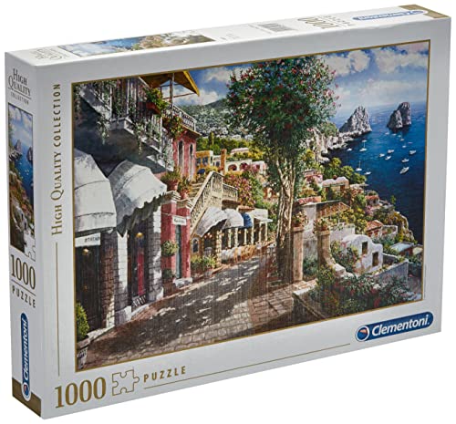 Clementoni - Puzzle 1000 piezas paisaje ciudad Capri, Puzzle adulto Italia (39257)