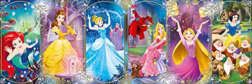 Clementoni - Puzzle 1000 piezas panorámico Princesas, Puzzle adulto Disney Princess (39444)