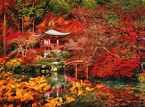 Clementoni - Puzzle 500 piezas paisaje Jardín Japonés en Otoño, Puzzle adulto (35035)